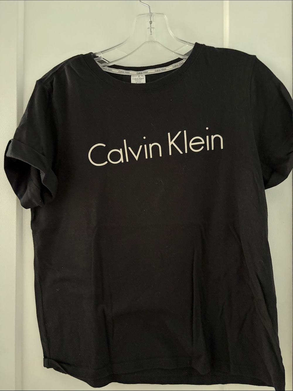 Calvin Klein Black Tee with White Logo